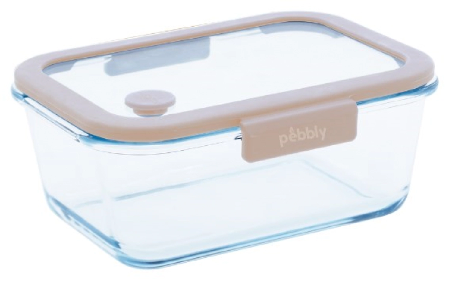 Pebbly boîte à provisions sous vide en verre 22.8x18.5x9.1cm