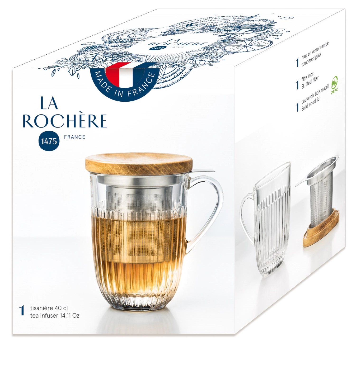 La Rochère Teebecher mit Deckel 40cl