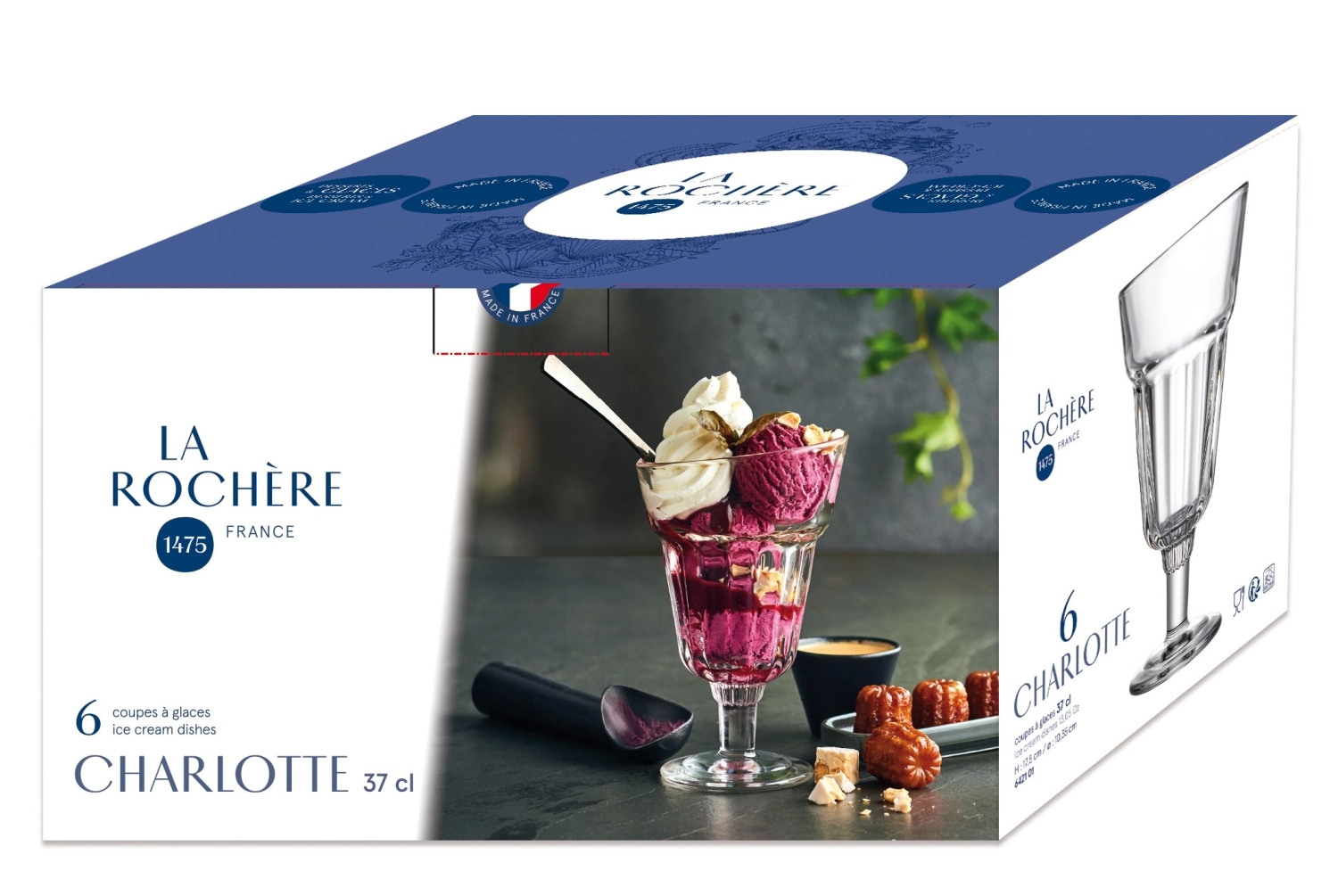 6er Set LA Rochère Charlotte Eisbecher, 37cl