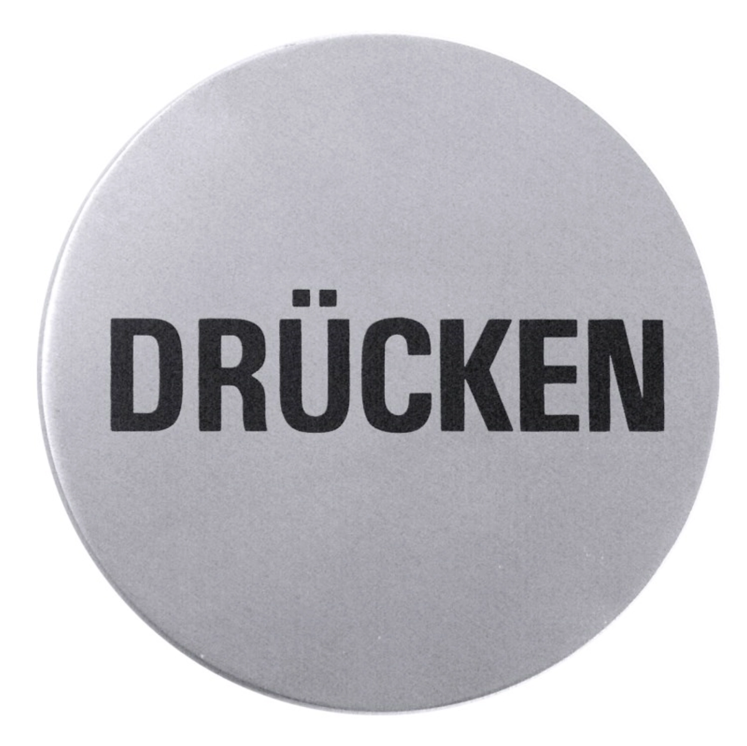 Türsymbol Drücken seidenmatt poliert selbstkleb. 7.5cm