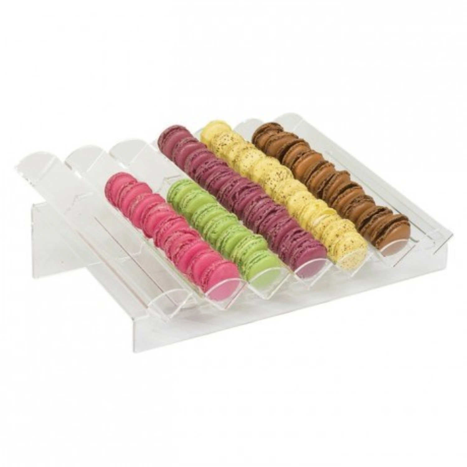 Porte macarons 7 rangs transp