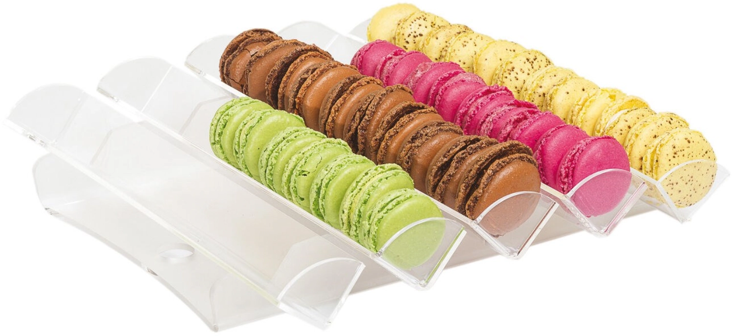 Porte macarons 5 rangs transp