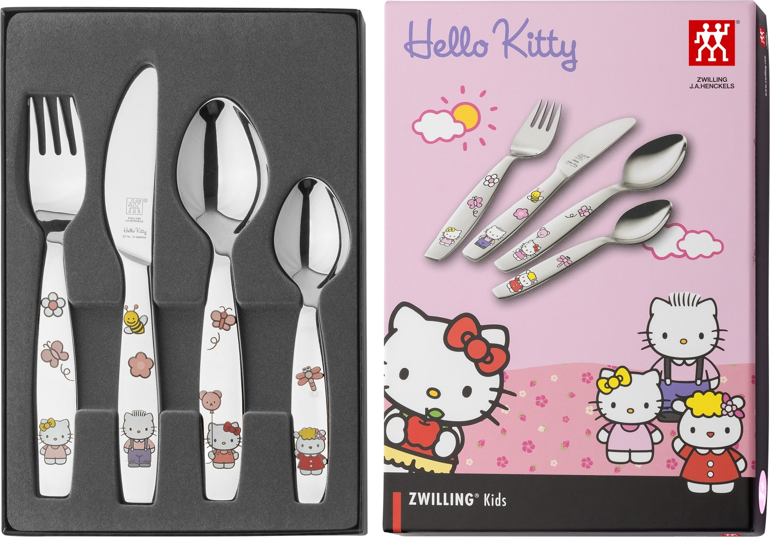 4pcs couverts pour enfants hello kitty