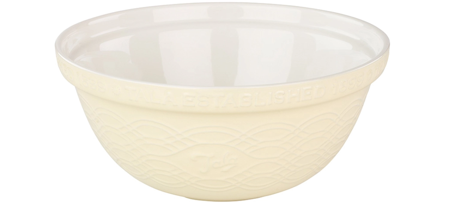 Rührschüssel m. Prägung D24cm, cream, cream