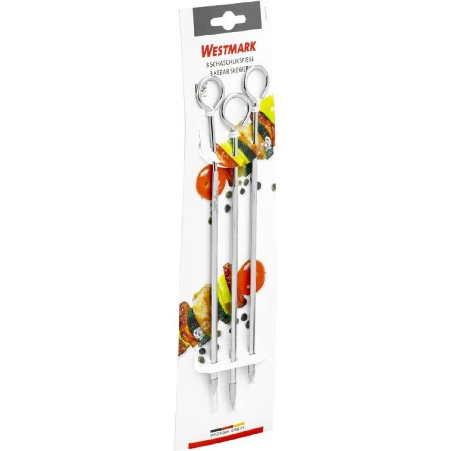 Set de 3 pics à brochettes, 23cm, inoxydables