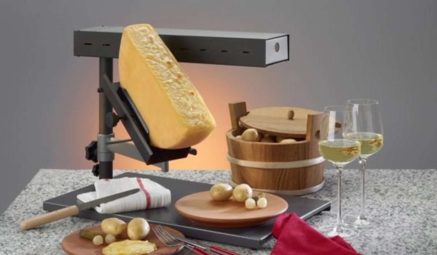 Raclette-Ofen Pop für 1/2 Käselaib