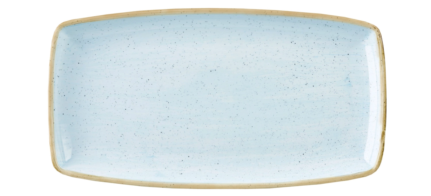 Stonecast duck egg blue plat rectangulaire 29.5x15cm