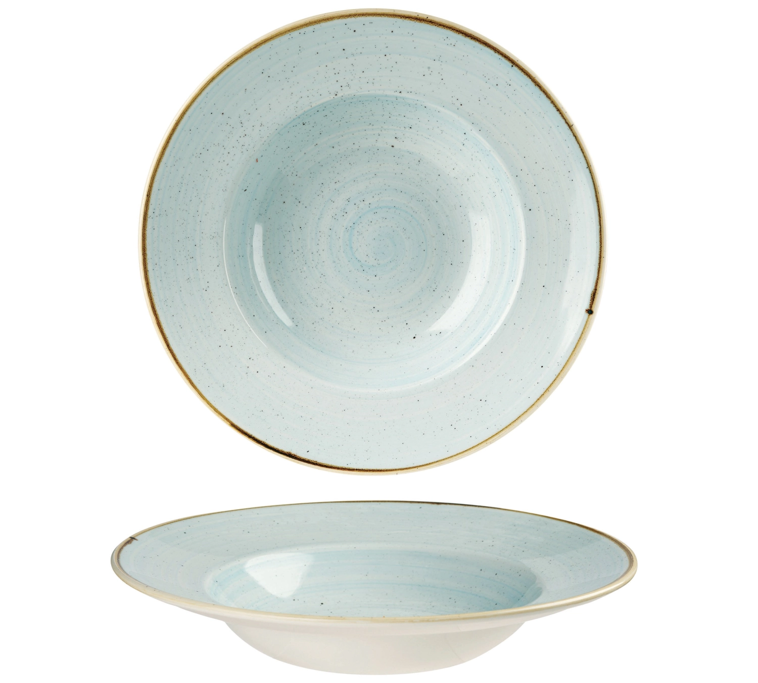 Stonecast duck egg blue assiette creuse drapeau 28cm