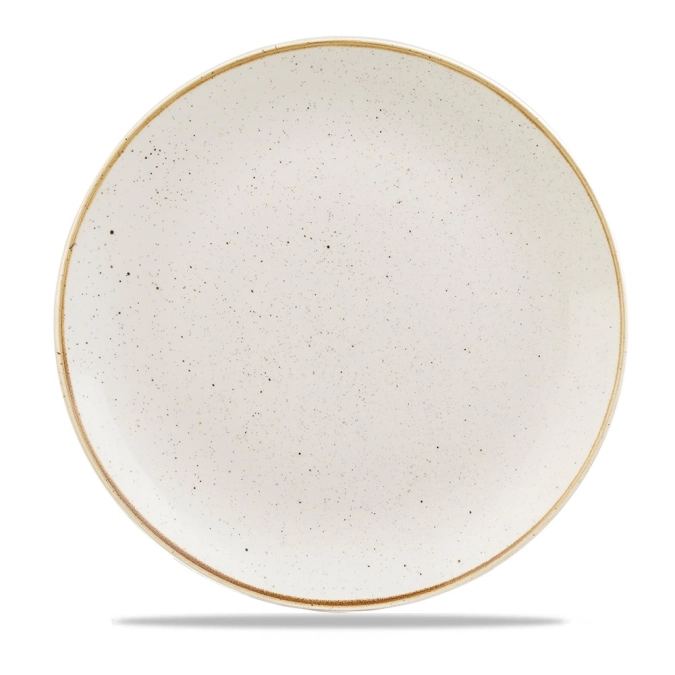 Stonecast barley white coupe assiette plate 28.8cm