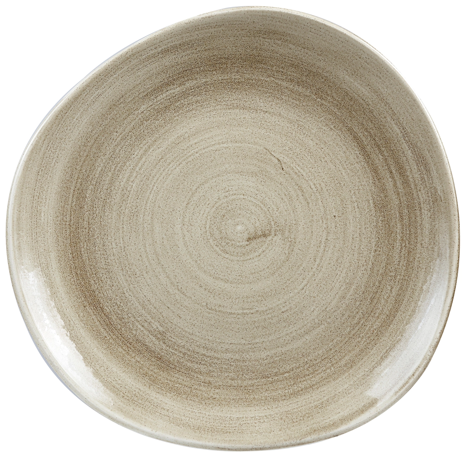 Stonecast patina antique taupe assiette plate orcanic 28.6cm