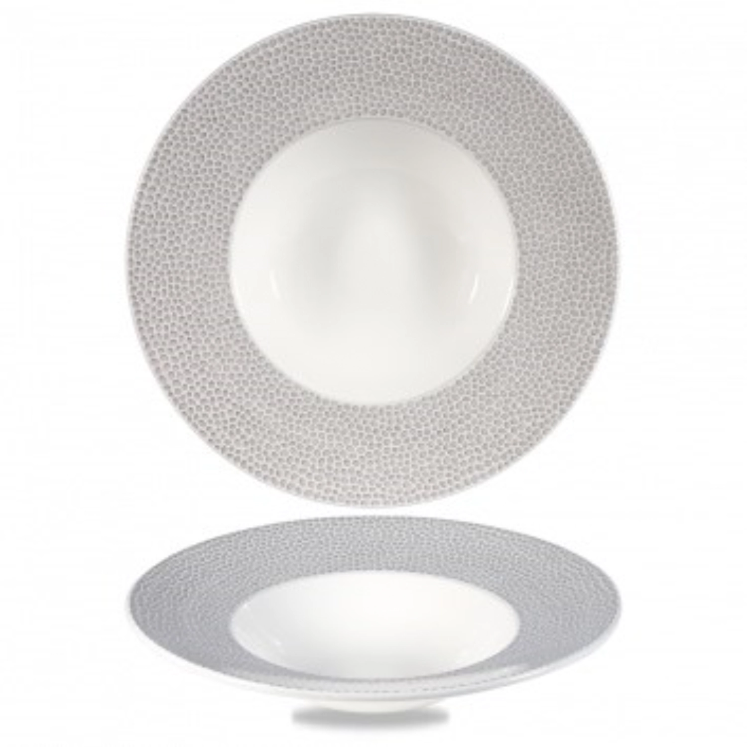 Assiette creuse shale grey 28cm