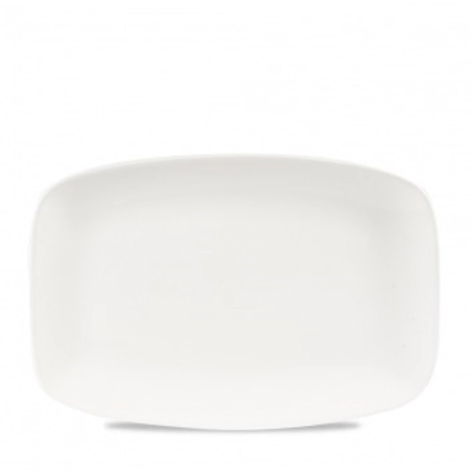 X Squared White Chef's Oblong Platte