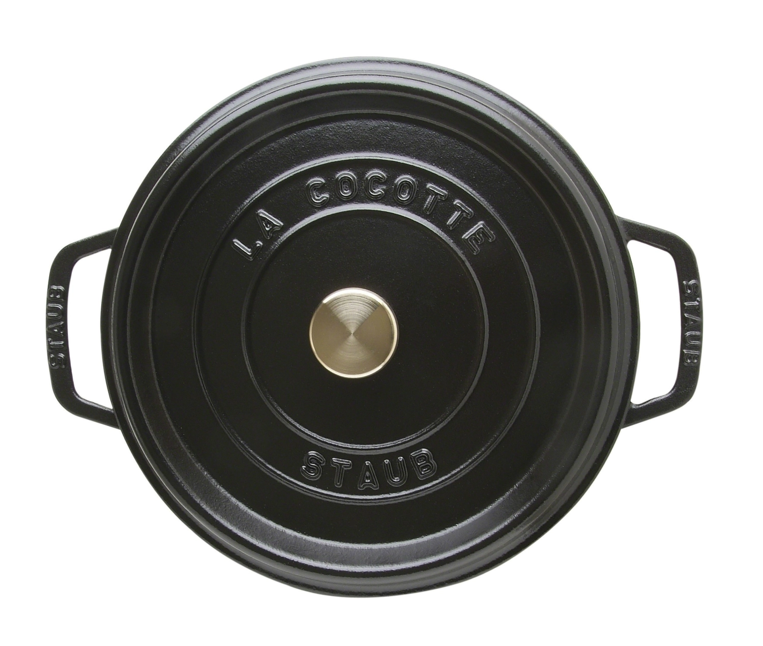 Cocotte 24 cm, ronde, noir, fonte 3.8l