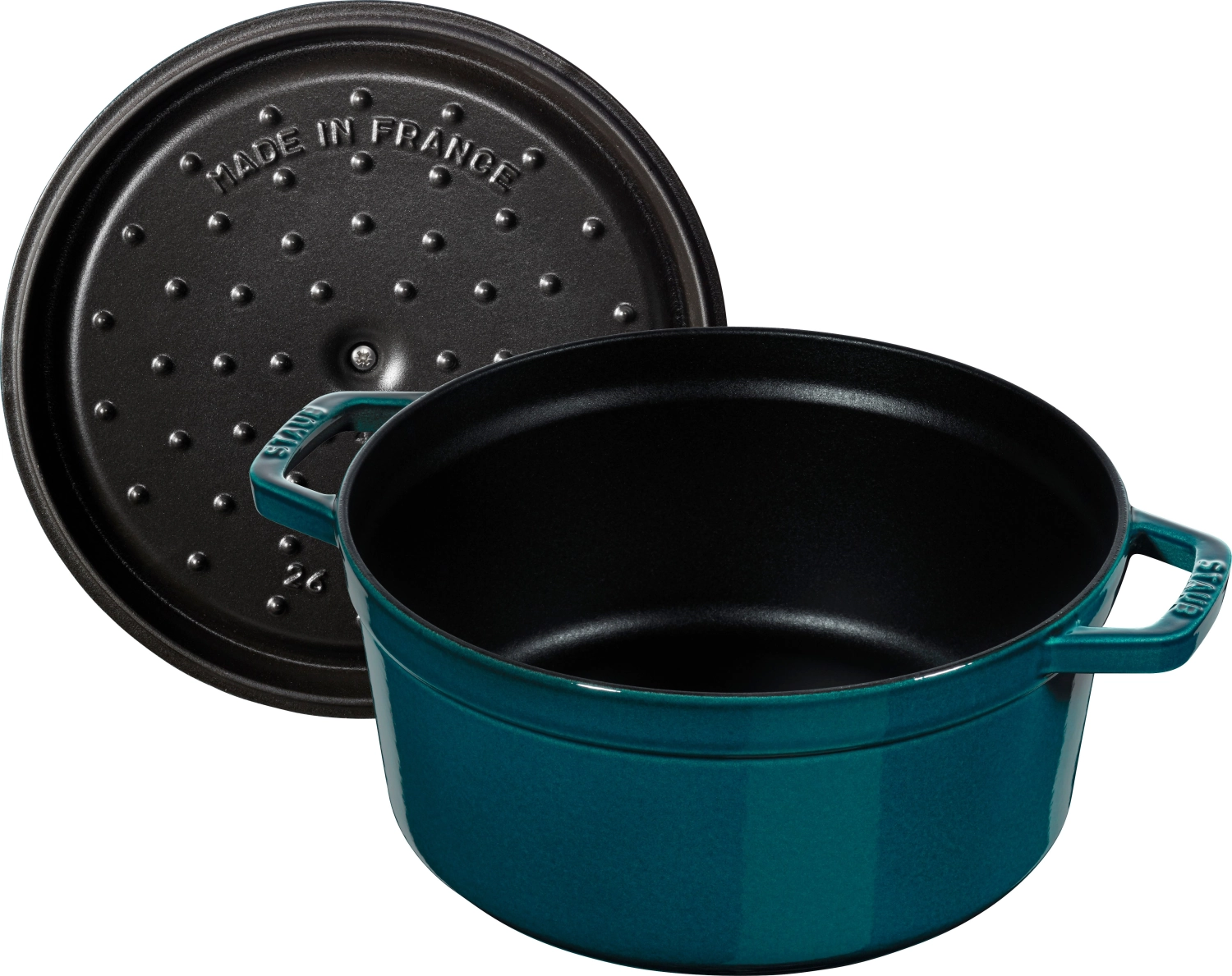 Cocotte 28 cm, ronde, la mer, fonte 6.7l