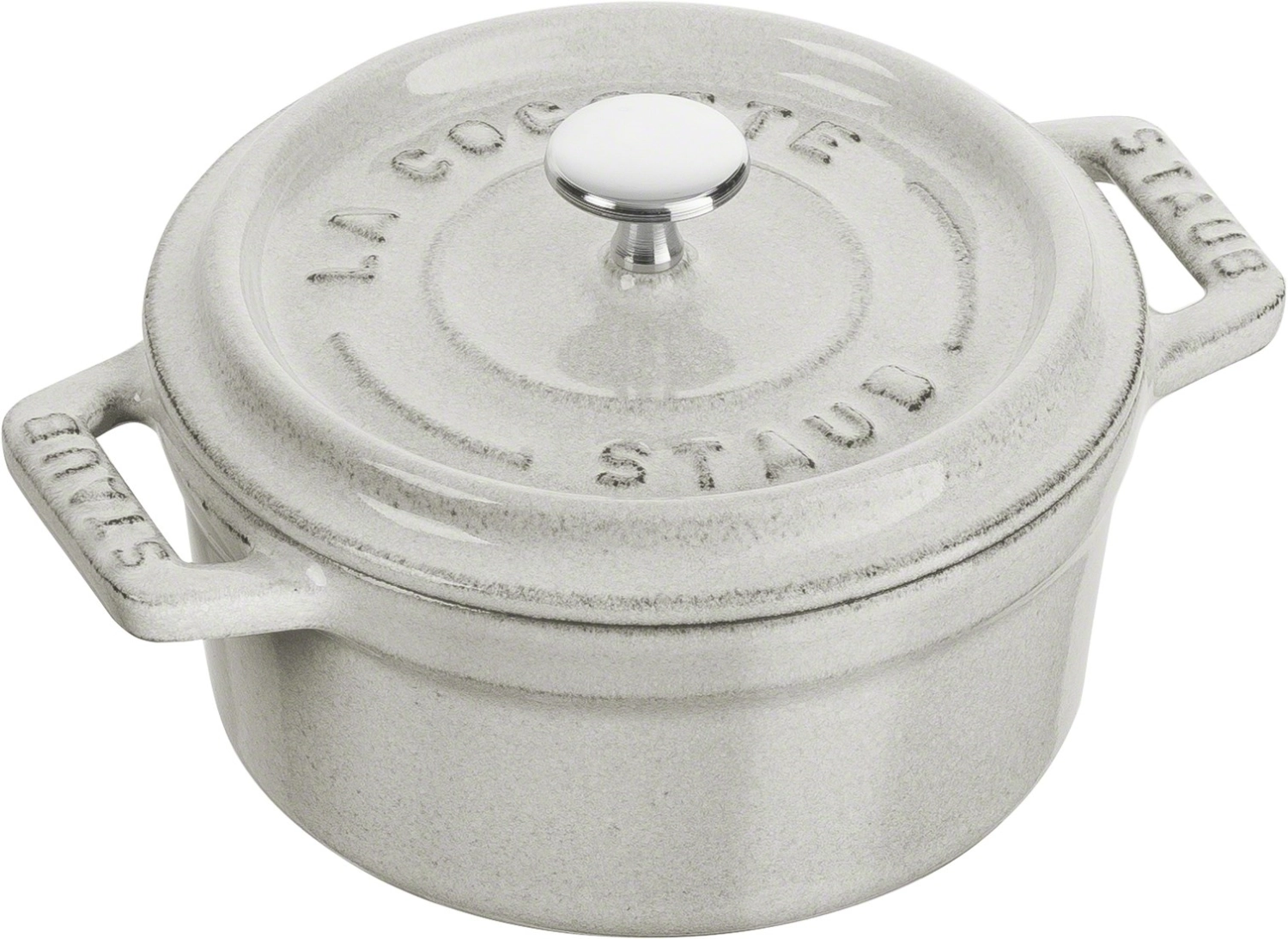 Mini cocotte 10 cm, ronde, truffe blanche, fonte 0.25l