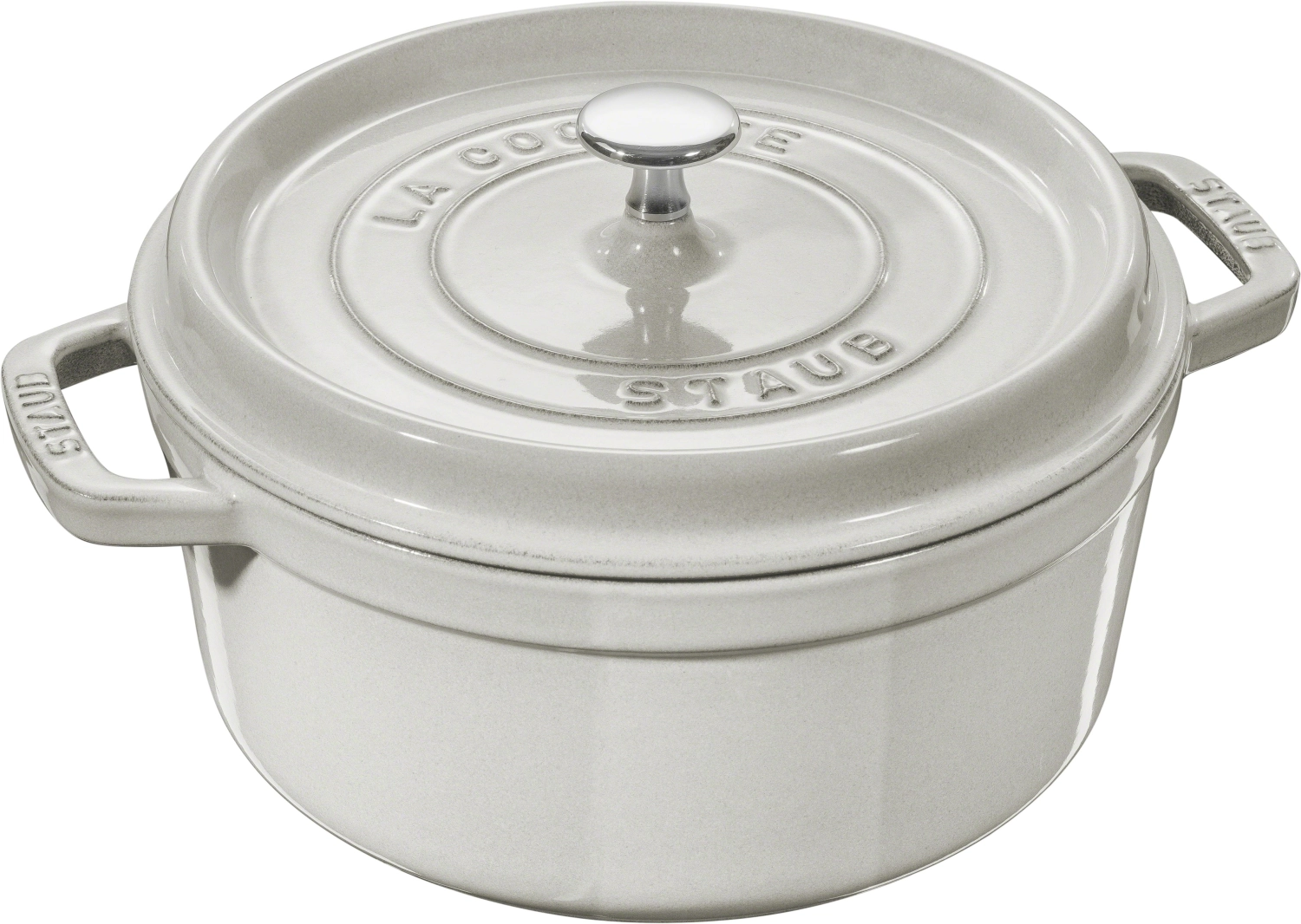 Cocotte 18 cm, ronde, truffe blanche, fonte 1.7l