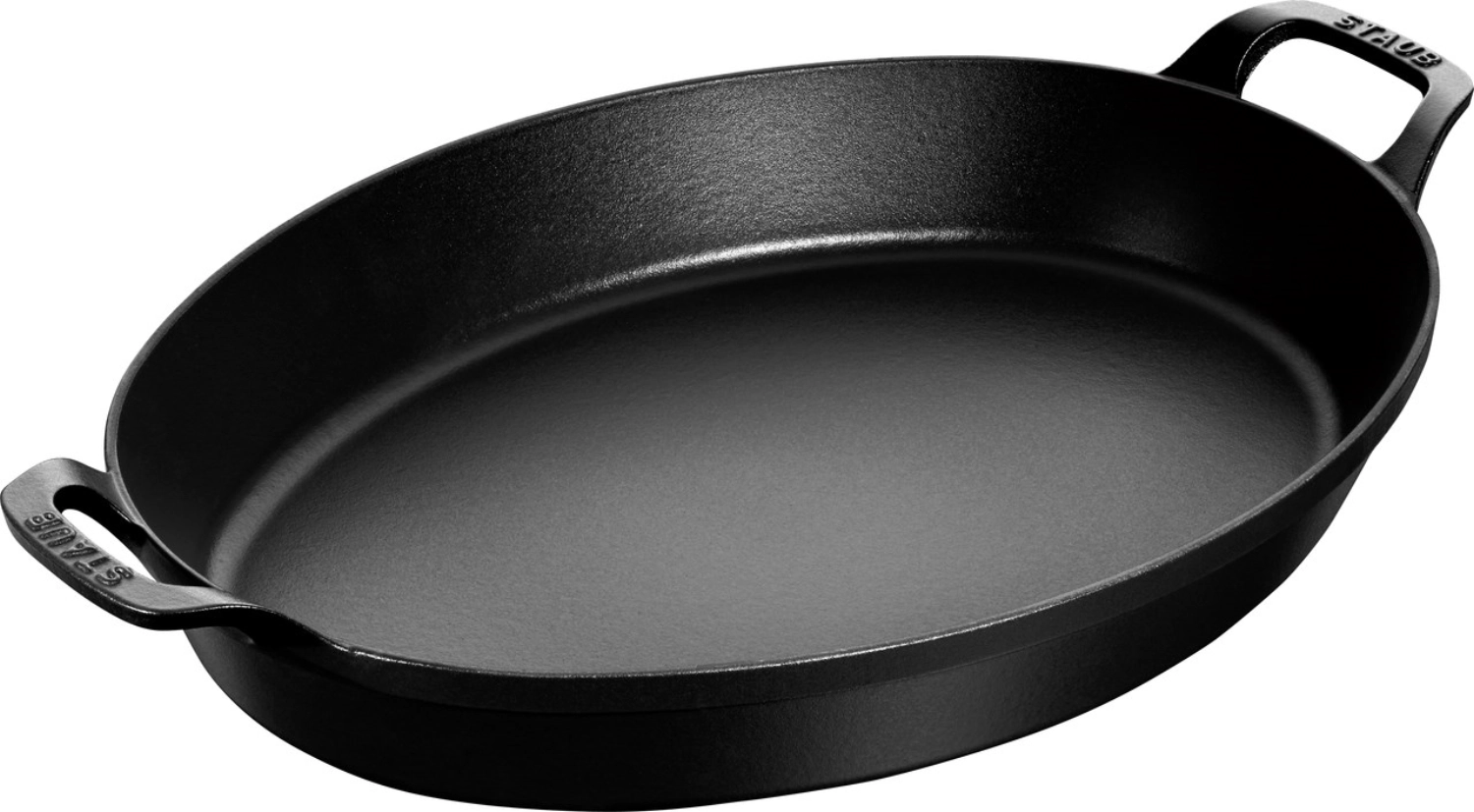 Plat à gratin 37 cm, ovale, noir, fonte