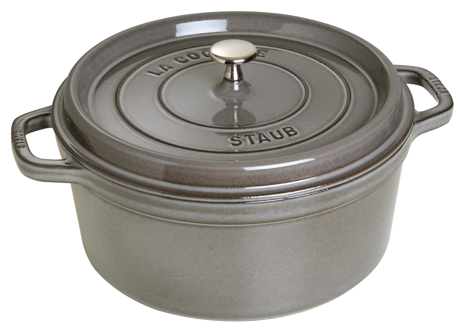 Cocotte 26 cm, ronde, gris graphite, fonte 5.25l