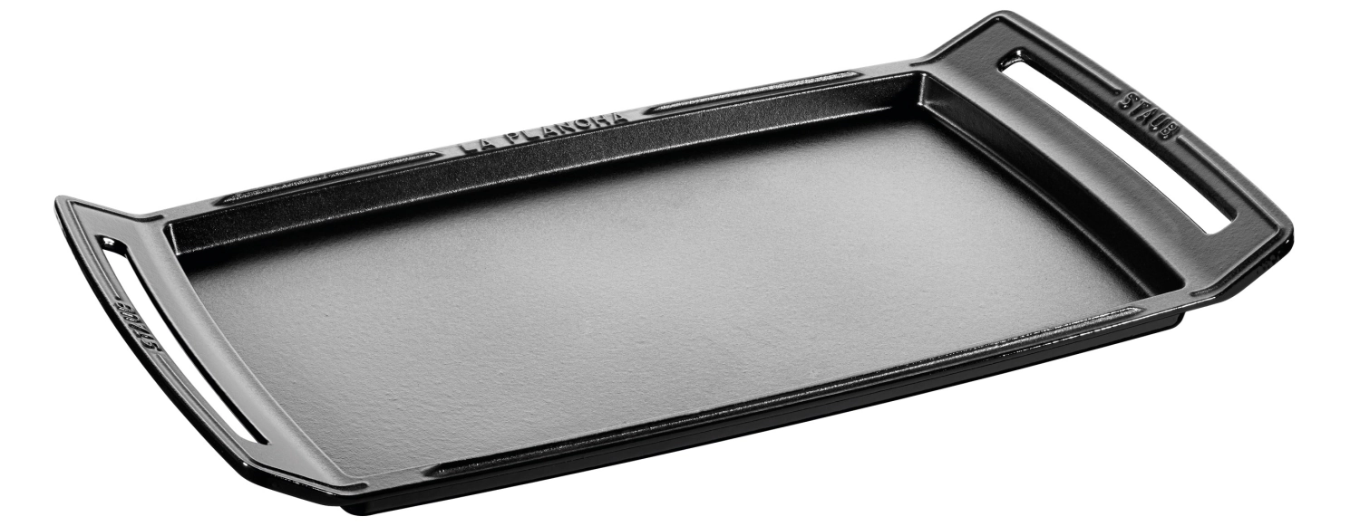 Plaque teppanyaki et grill, noir, 48x25cm