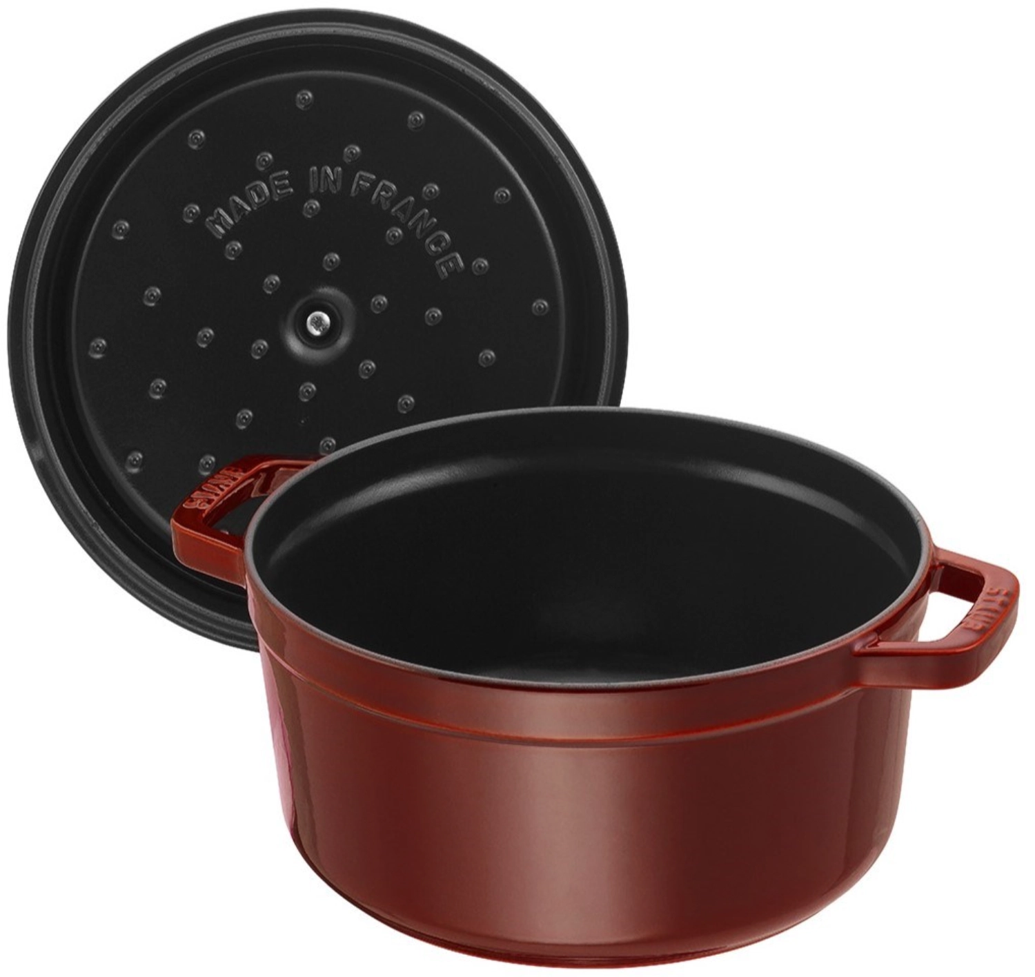 Cocotte 26 cm, ronde, grenadine-rouge, fonte 5.25l