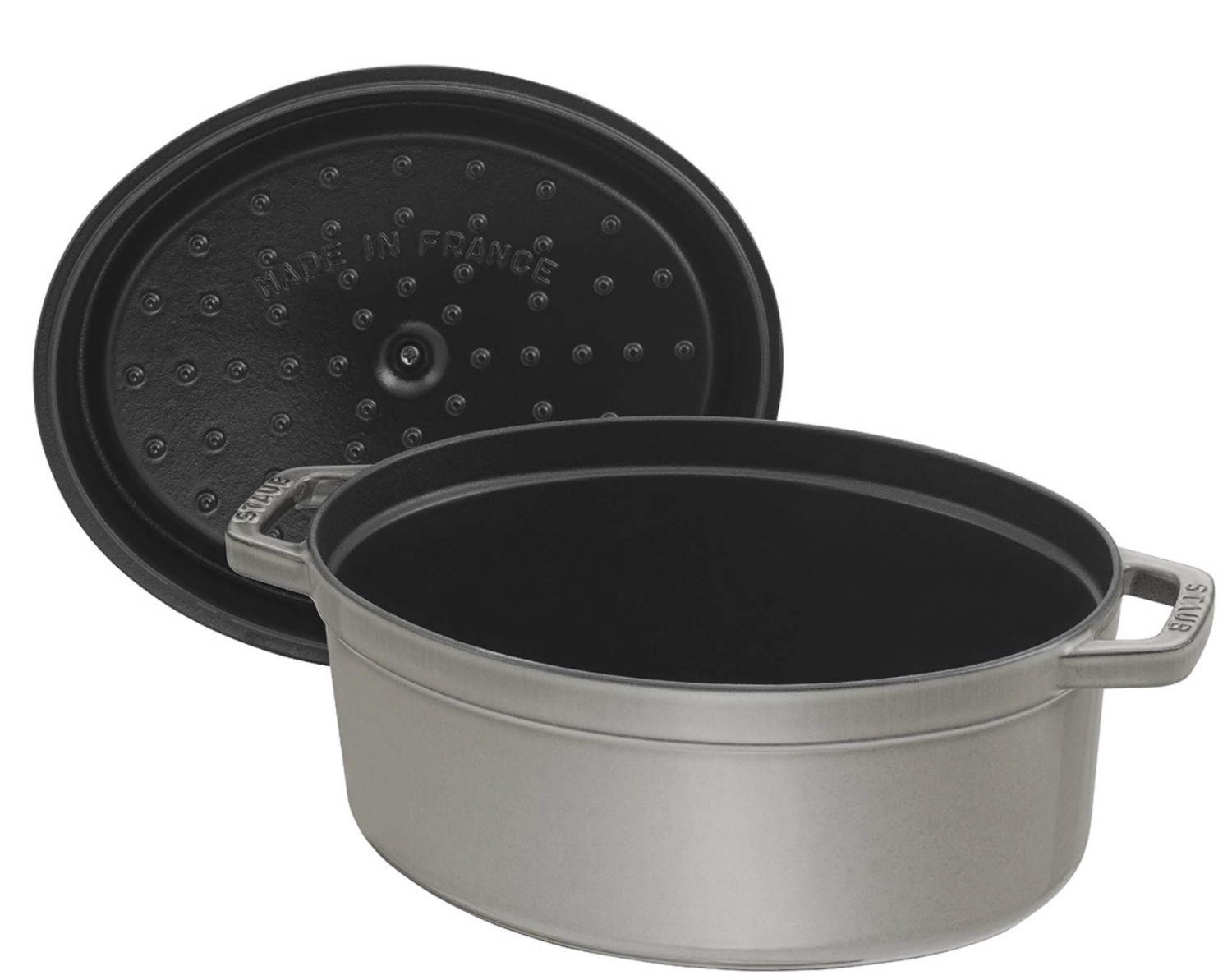 Cocotte 17 cm, ovale, gris graphite, fonte 1.0l