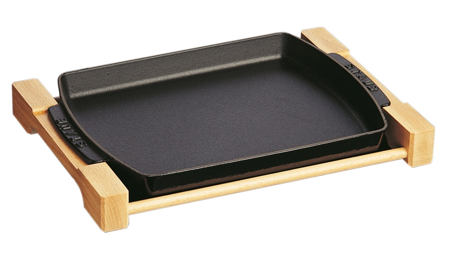 Stsrv10 assiette 33x22 noir rect fonte