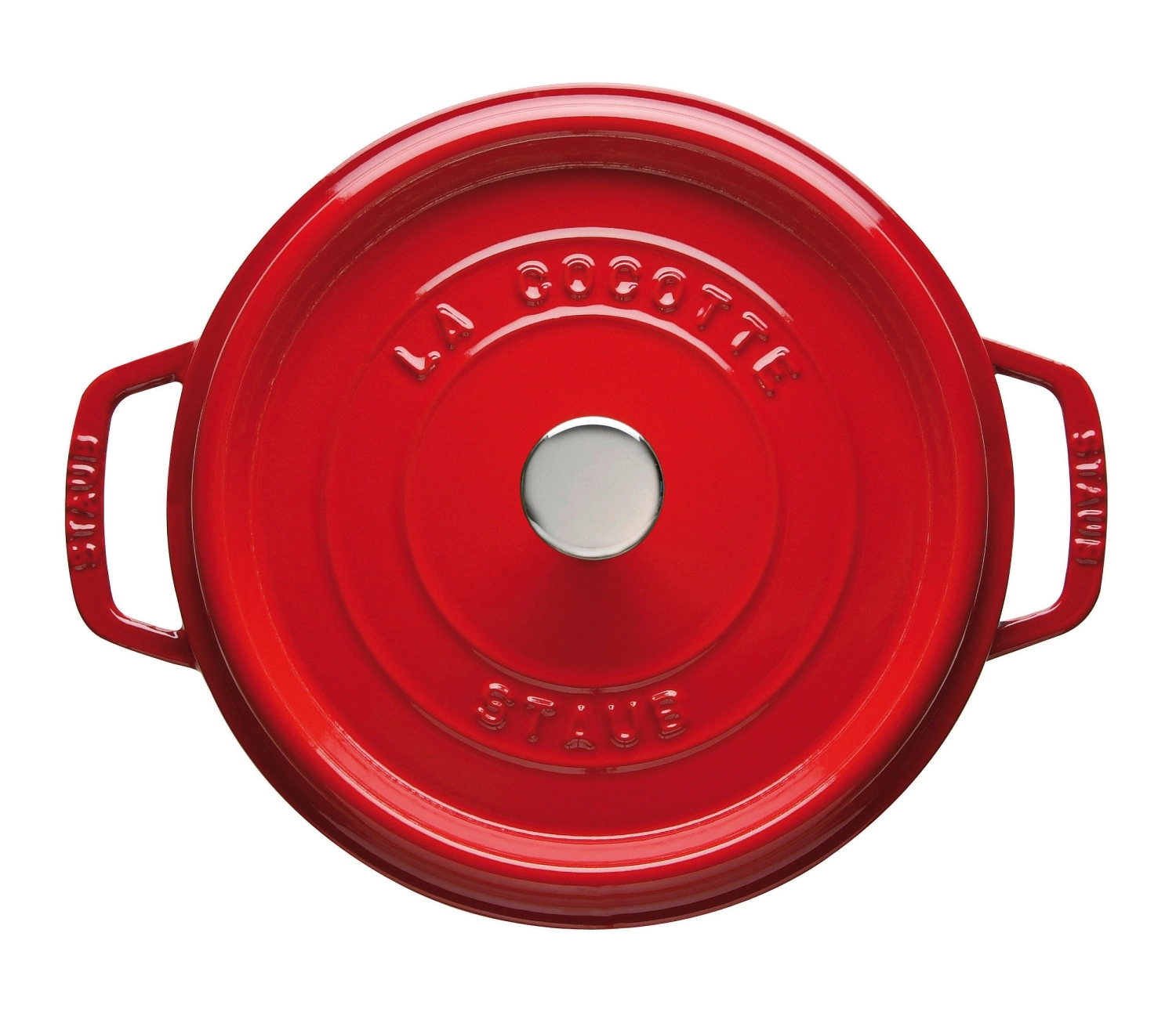 Cocotte 24 cm, ronde, rouge cerise, fonte 3.8l