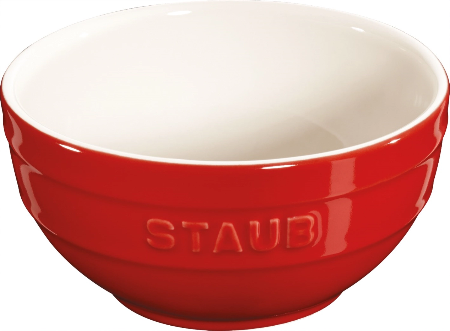 Bol en céramique, rouge cerise rond 0.4l ø12 cm