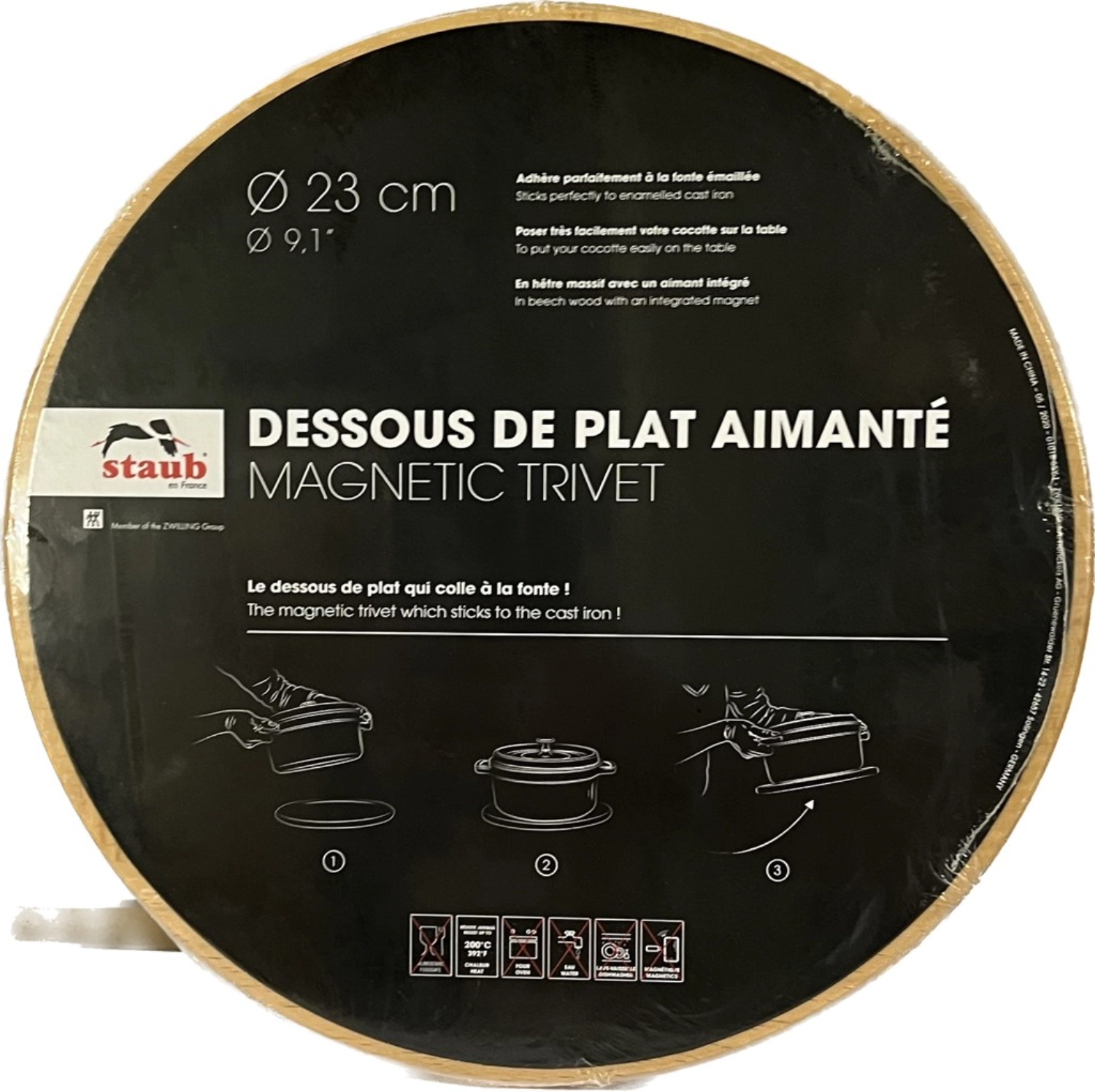 Dessous de plat magnétique, rond, ø23 cm