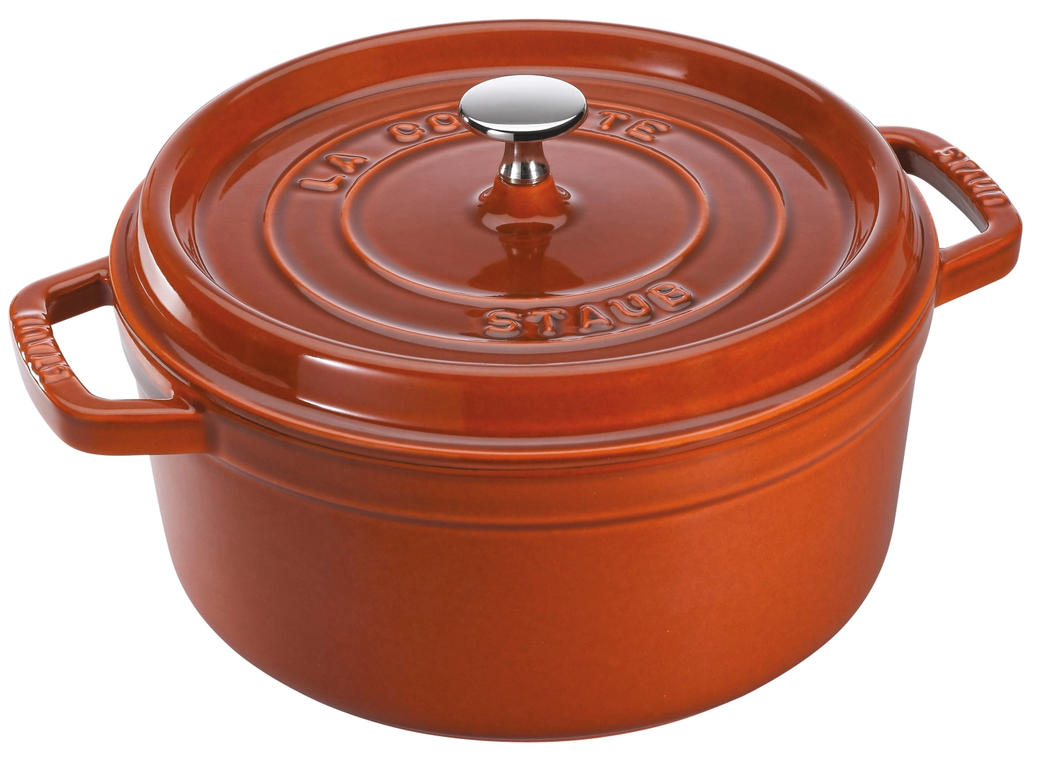 Cocotte 24 cm, ronde, cannelle, fonte 3.8l