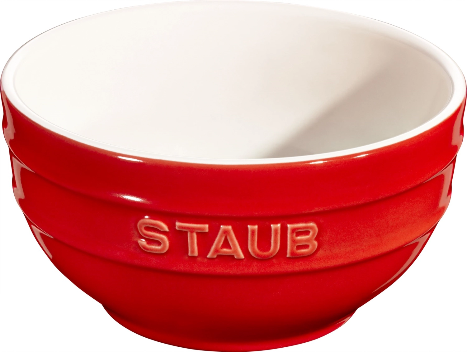 Bol en céramique, rouge cerise rond 0.7l ø14 cm