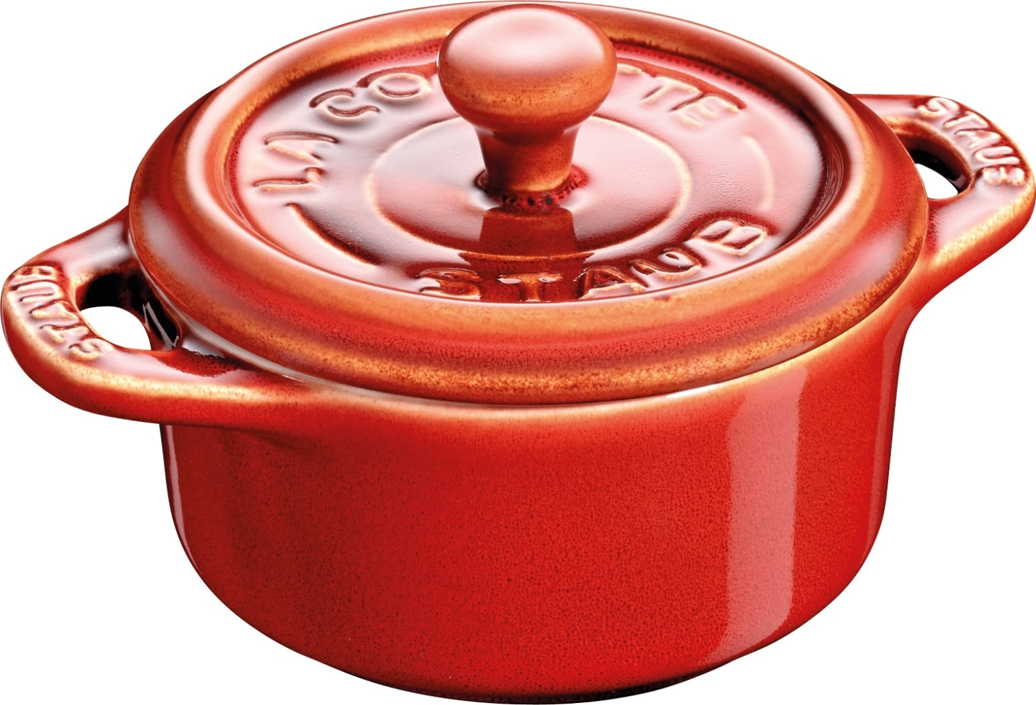 Mini cocotte 10 cm, ronde, cuivre antique, céramique 0.2l