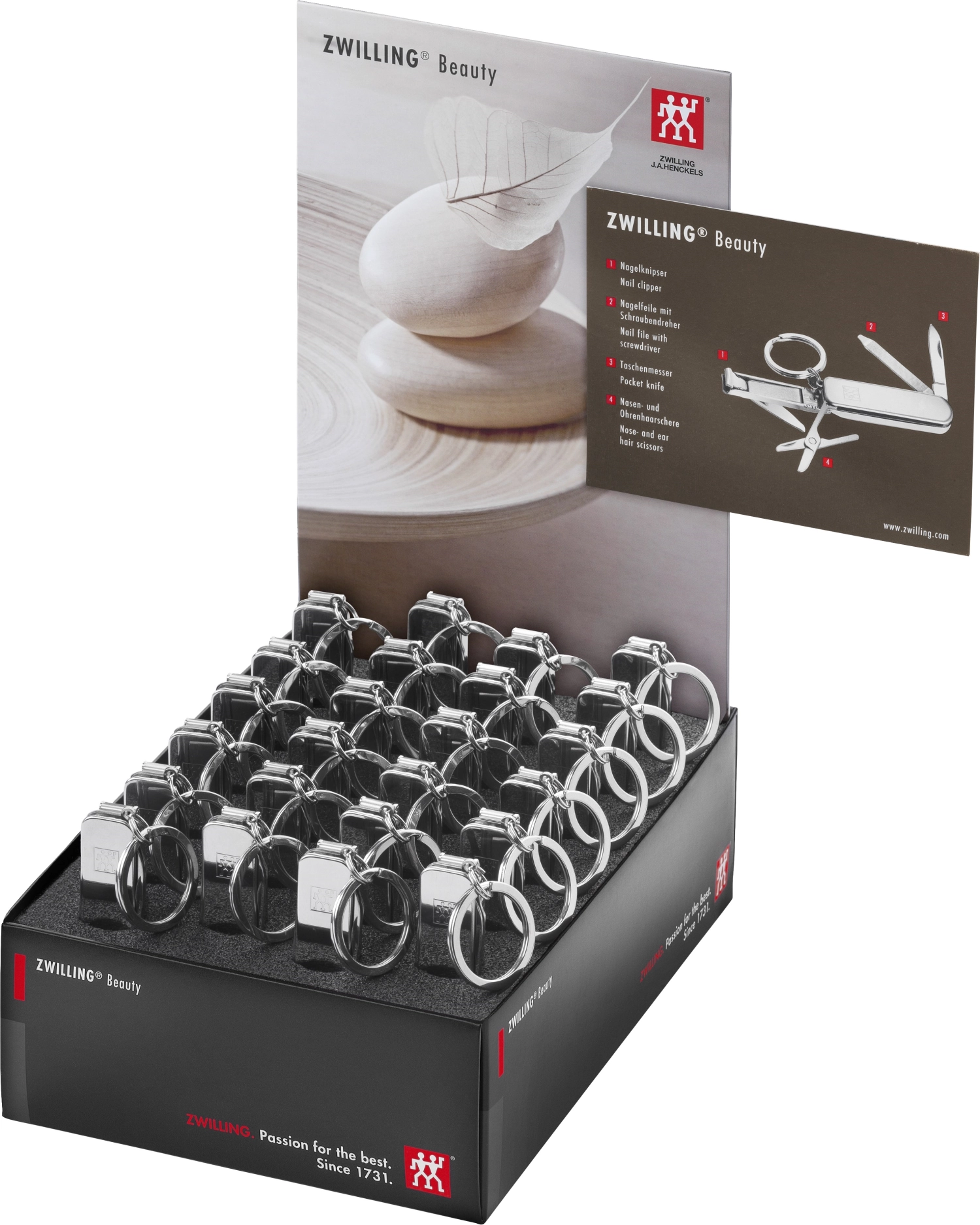 Présentoir 24 pcs. multi-tool acier inoxydable