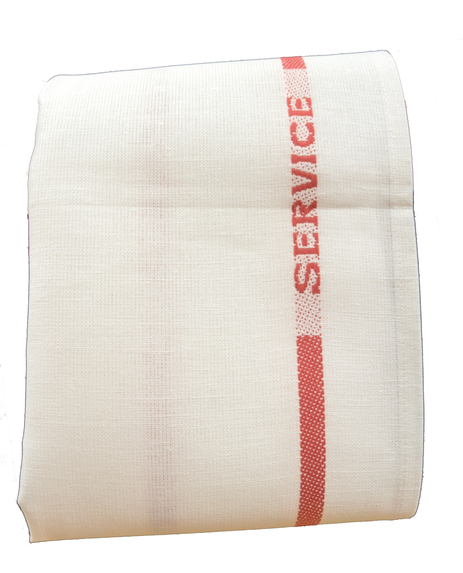 Torchon de service « SERVICE » 50x65cm blanc-rouge