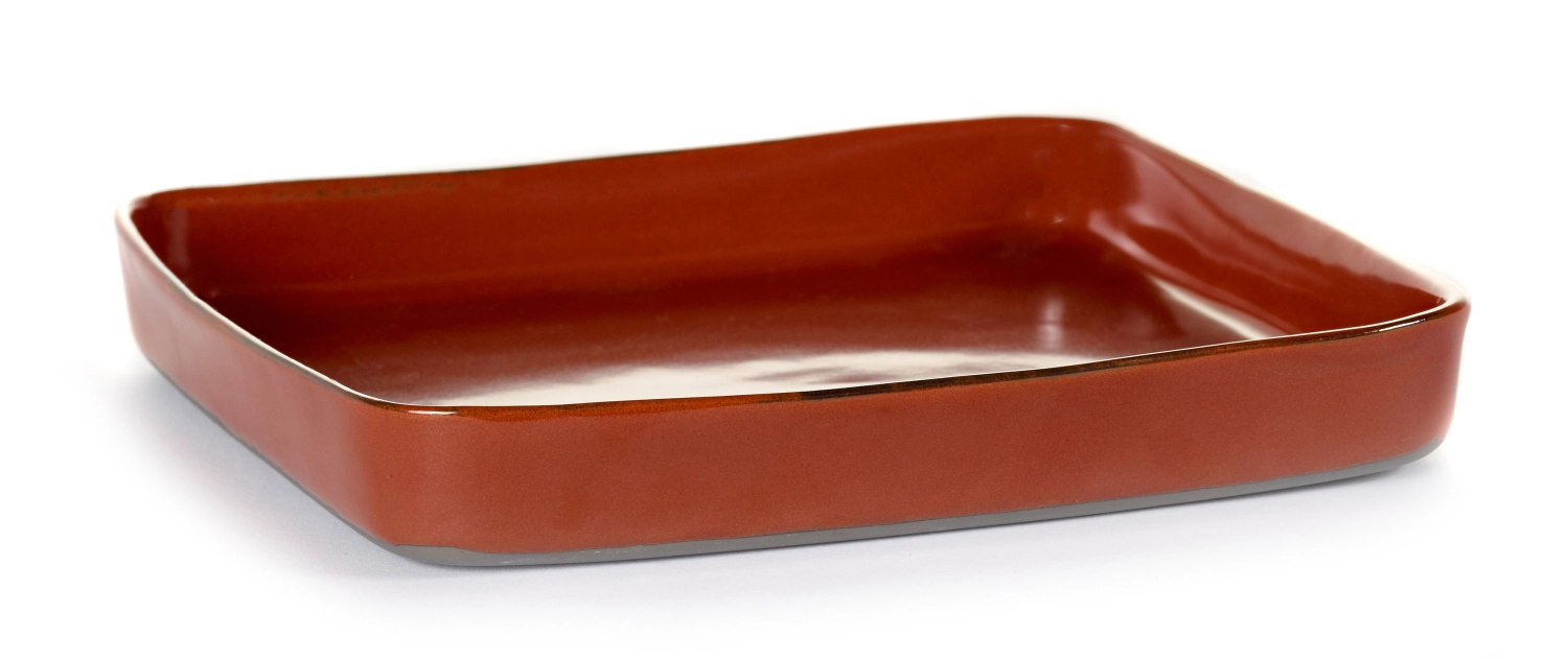 Anita Legrelle TdR carré assiette 18X18 H2,4 cm Rust