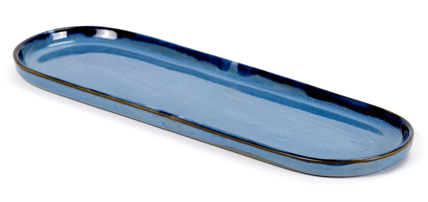 Anita Legrelle Terres De Reves Assiette ovale 28X9 H1,3 Blue