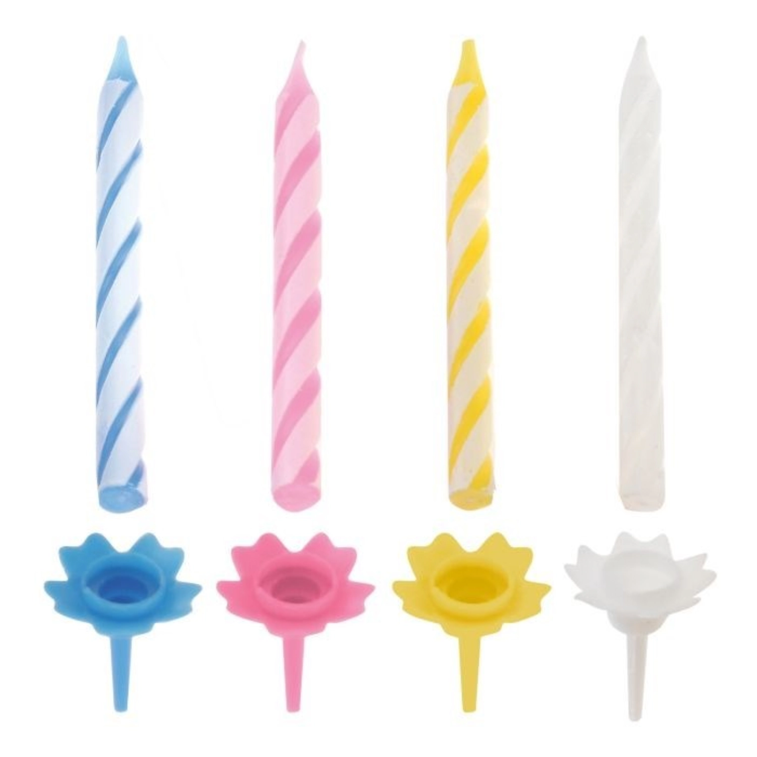 24 pcs. set bougies d'anniversaire et de fête, 6.5x0.5x0.5cm