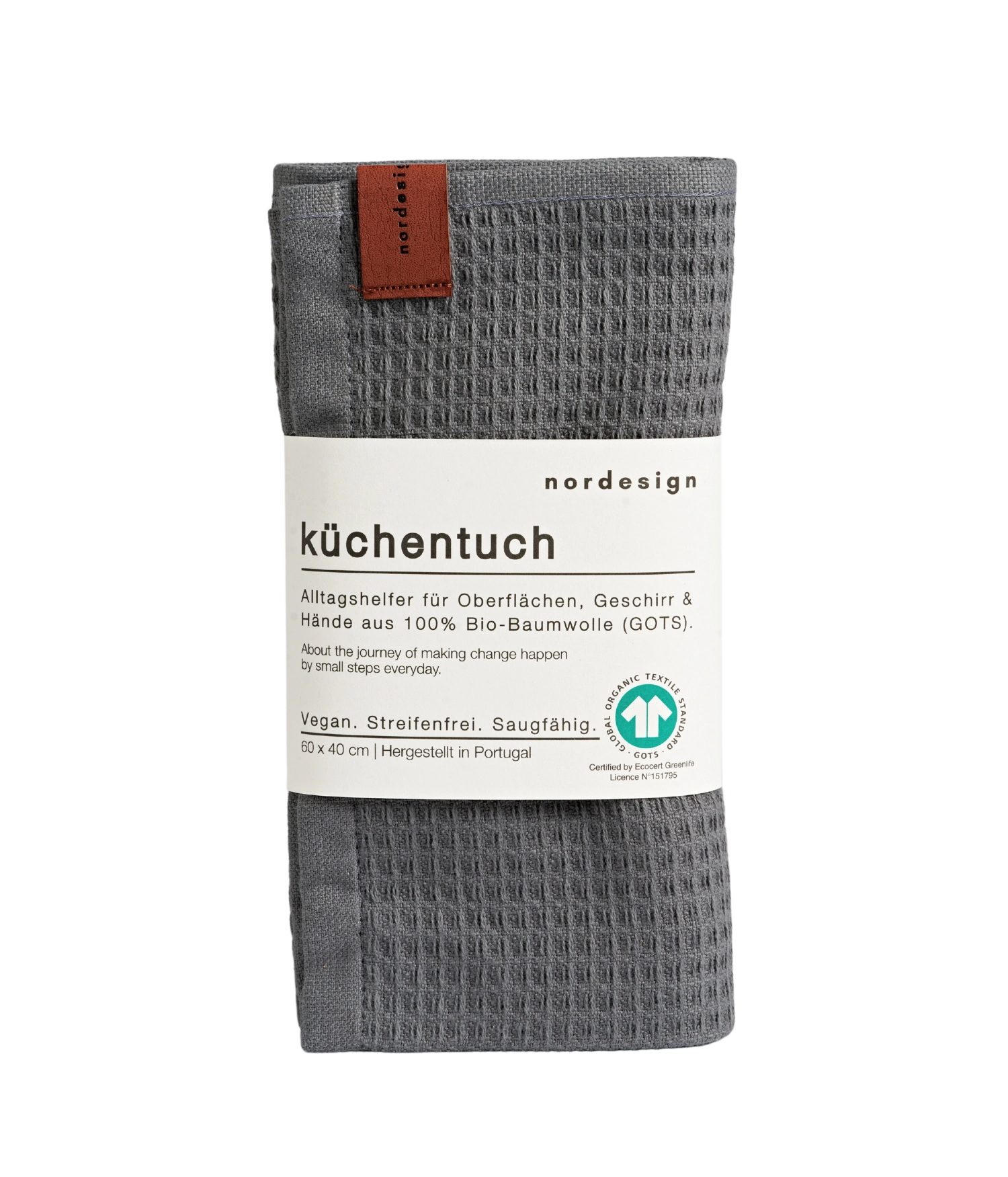 Kitchen towel torchon oslo grey, gris foncé 50x50cm