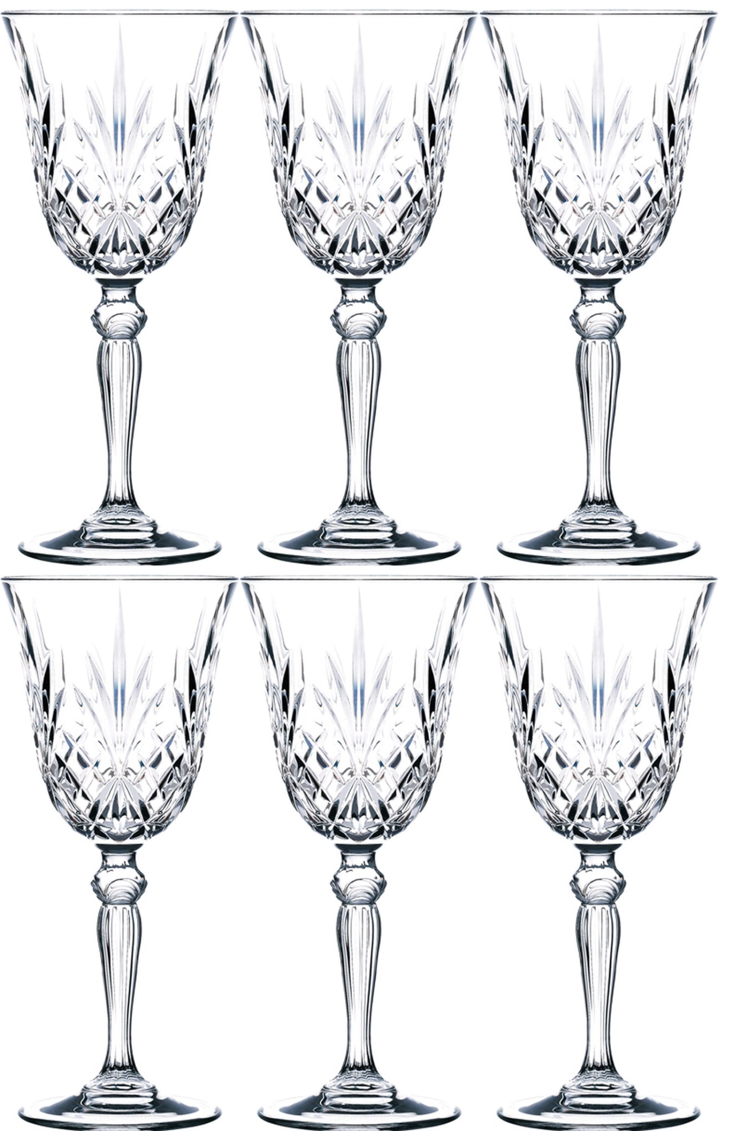 Set de 6 verres à vin melodia ø8.7 h20.2 cm, 28cl