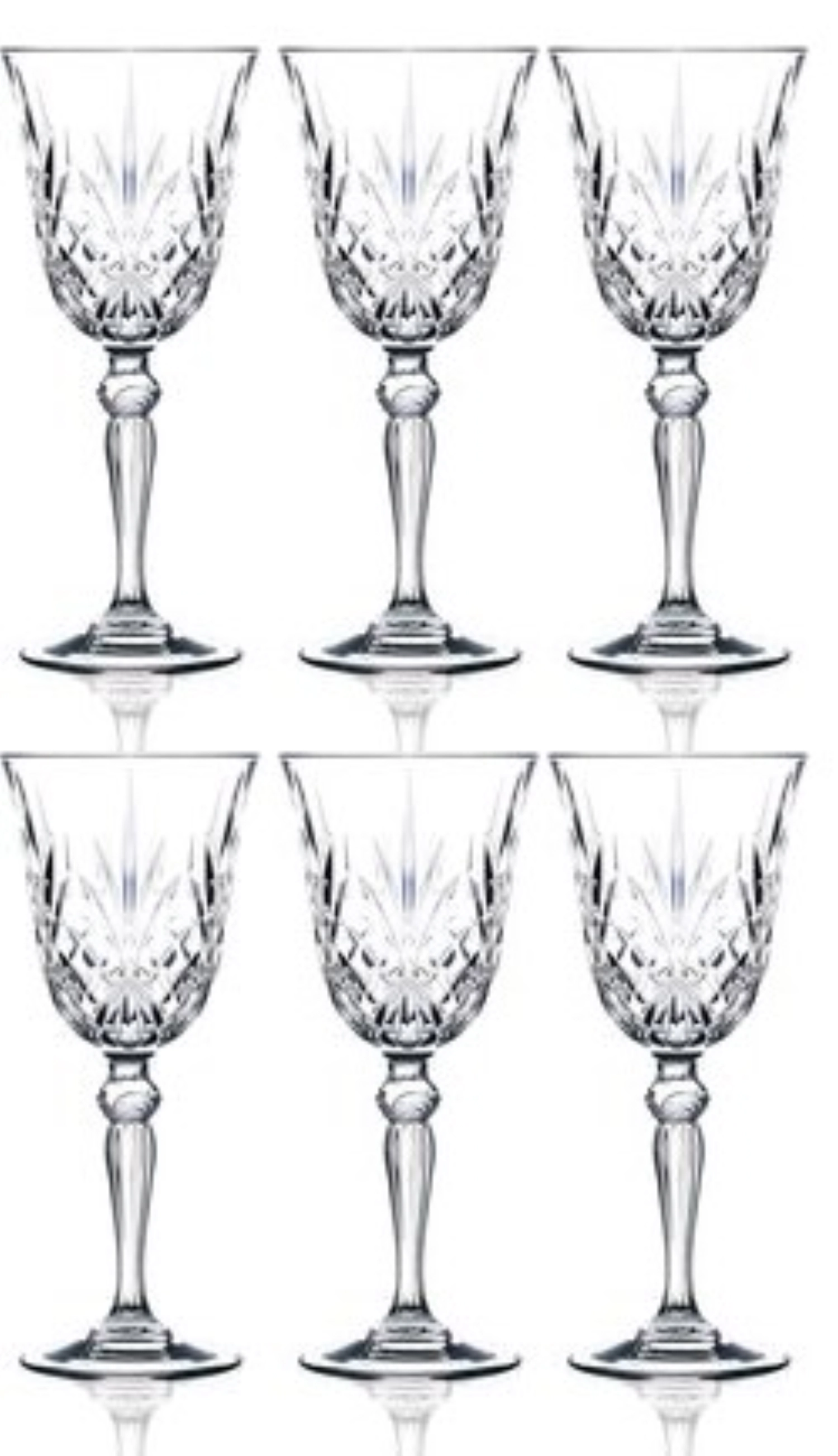 Set de 6 verres à vin melodia ø8.2 h19 cm, 21cl