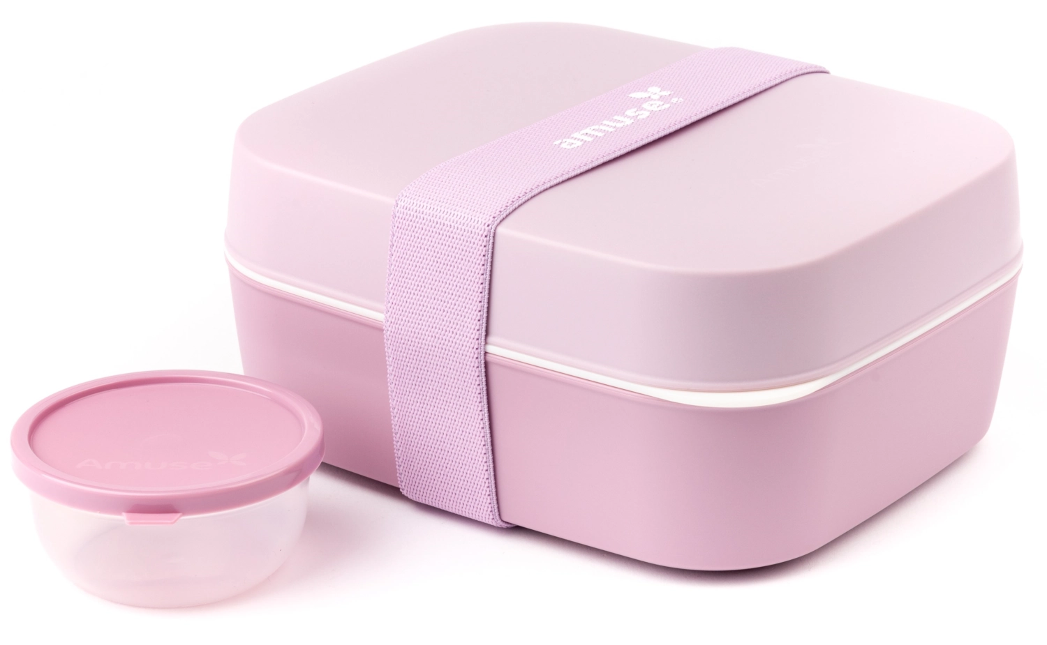 Amuse Basic Lunchbox 3 In 1 180X150X85mm Pink