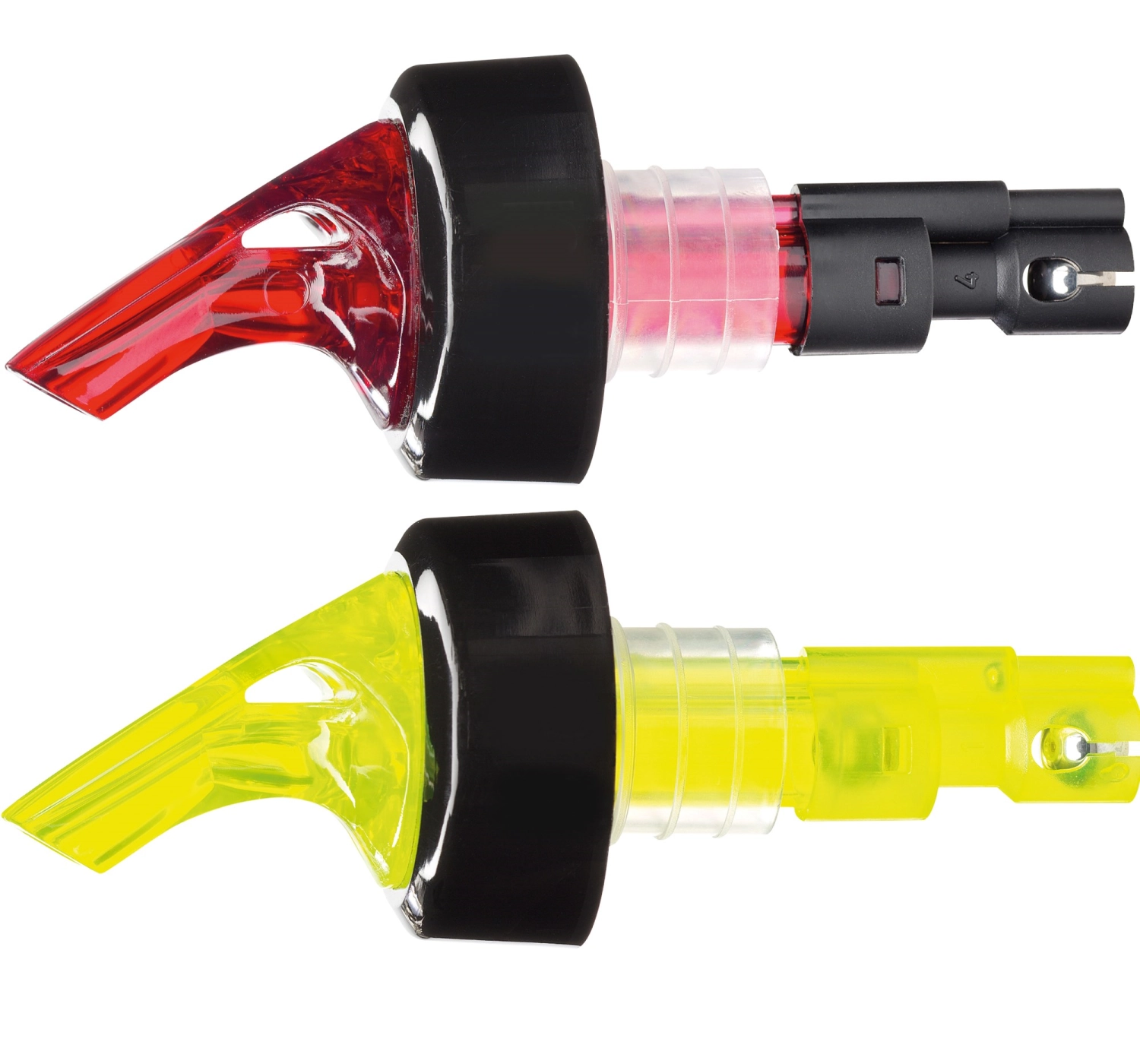 2 pcs. posi pour bec verseur doseur jaune, rouge 2cl