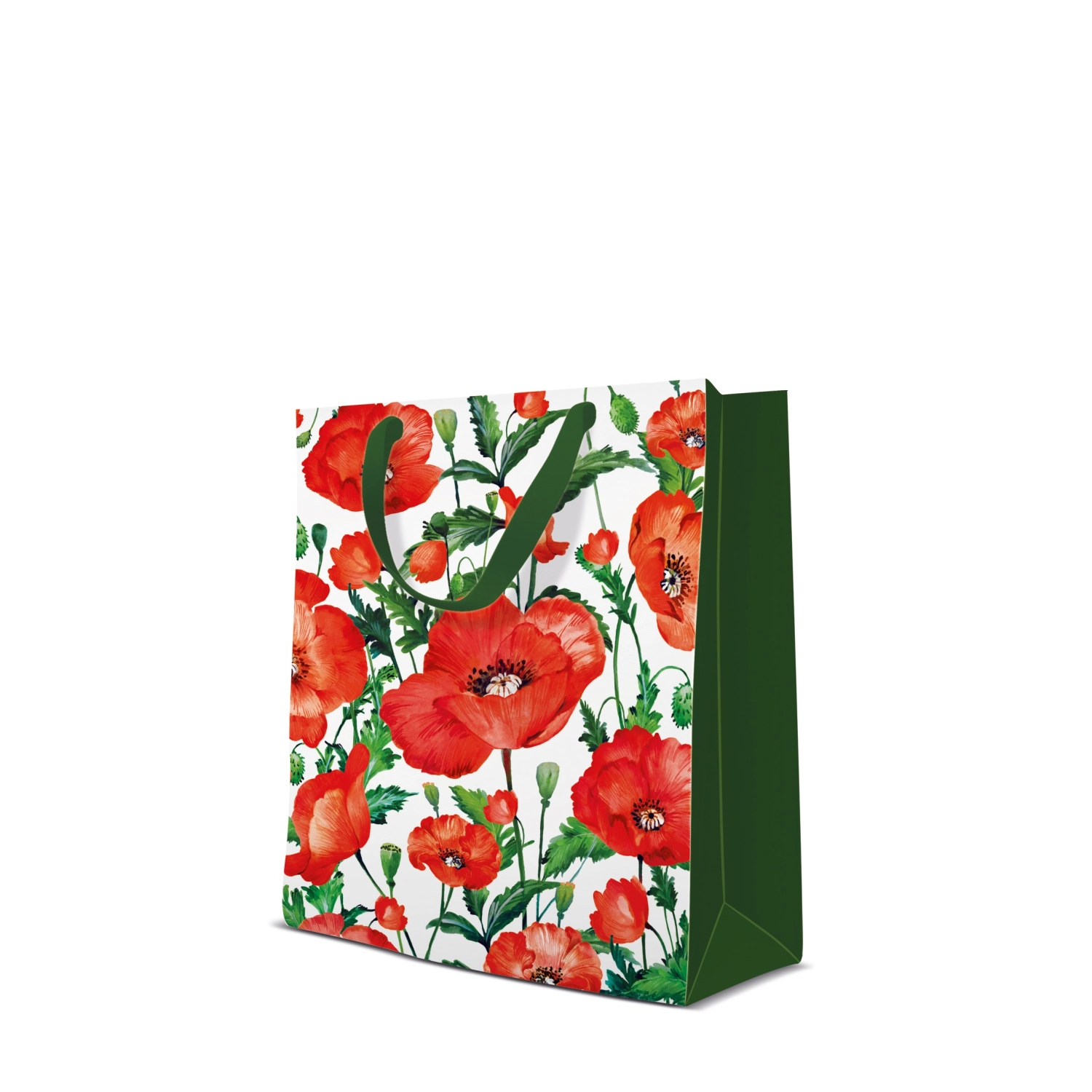 Geschenktüte Flanders Mohn 20x10x25cm