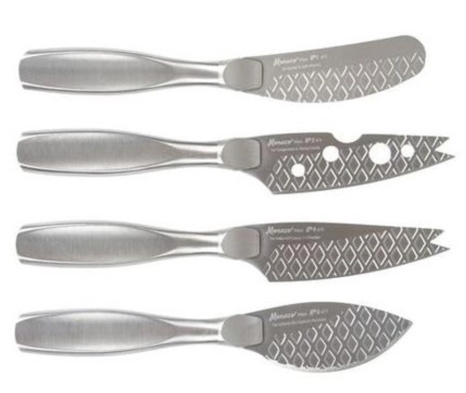 Käsemesser-Set Mini Monaco+ silber Edelstahl 190x190x22mm