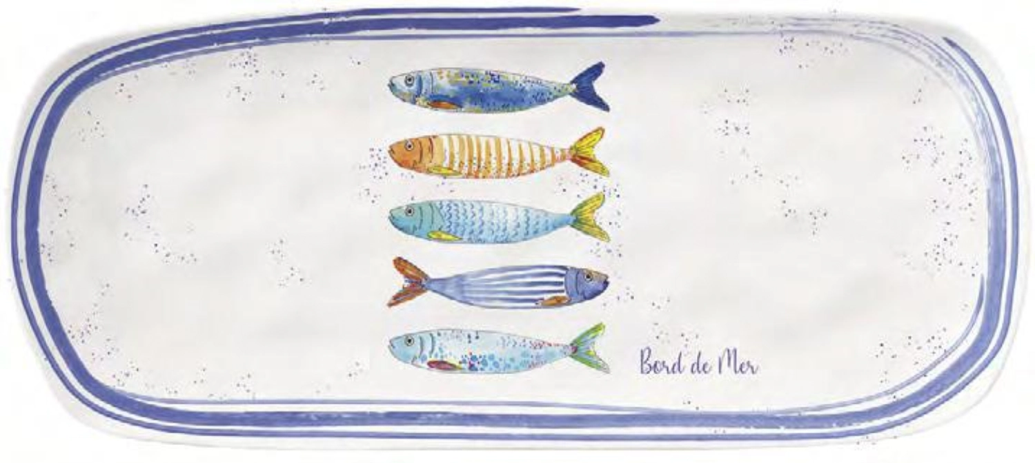 Bord de mer, plat de service, 40x17.5cm