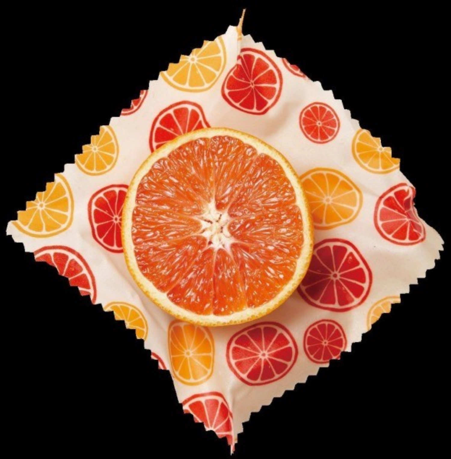 Set de 2 lingettes de cire d'abeille citrus 16x16cm