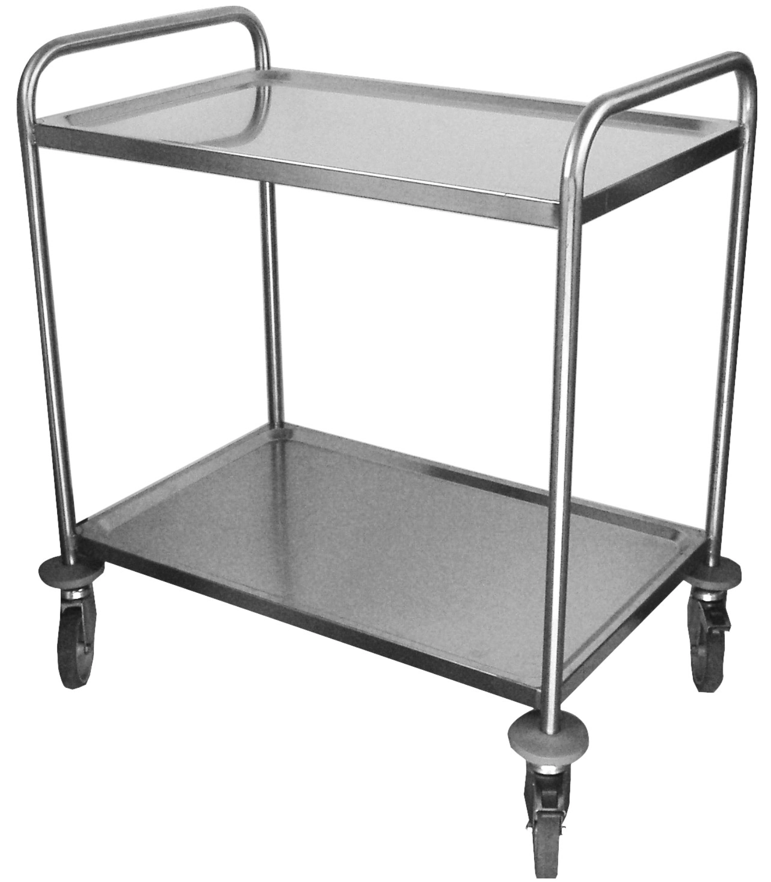 Chariot universel inox 80x50cm 2 tablettes h93.5cm