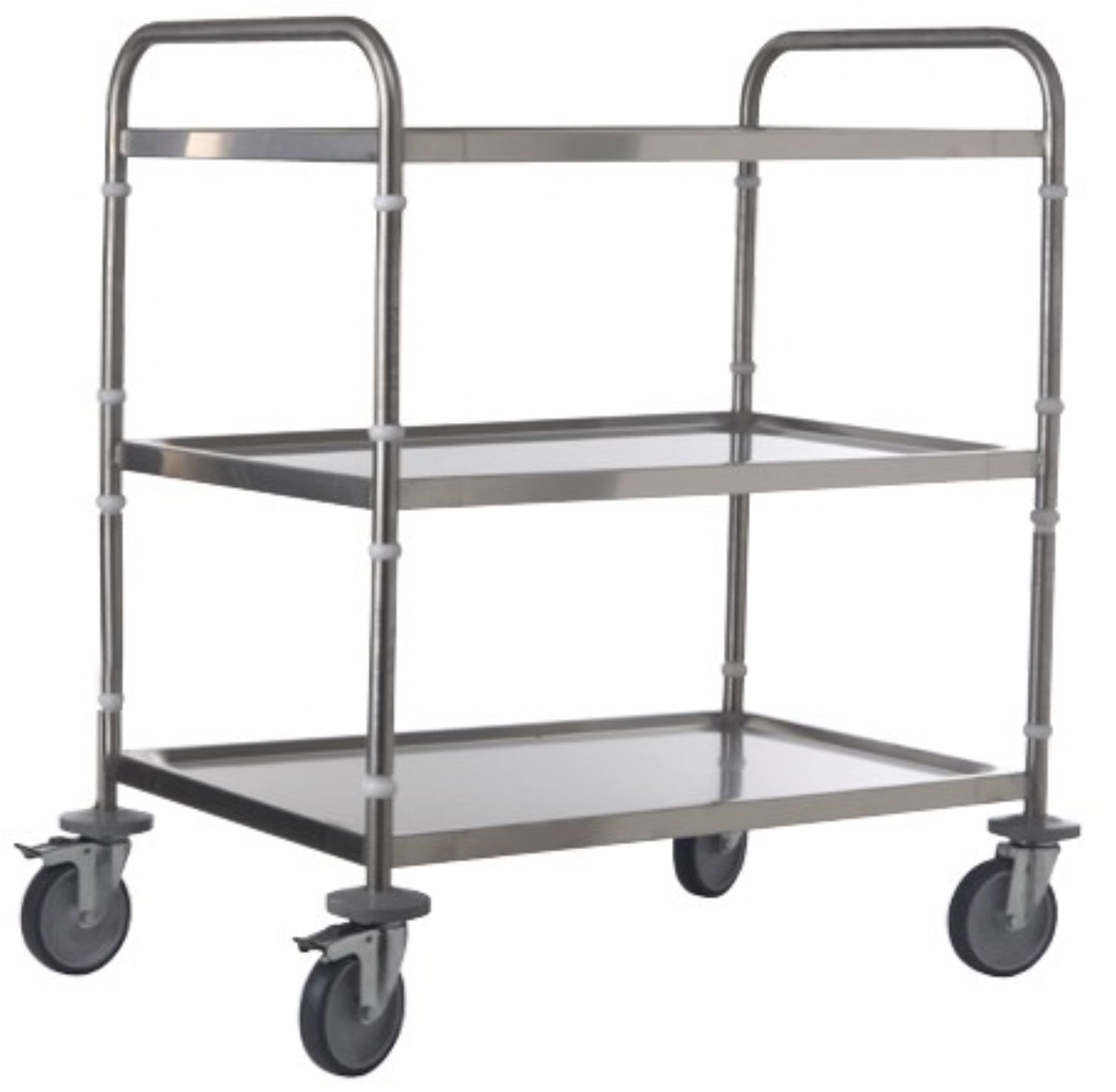 Chariot universel inox 80x50cm 3 tablettes h93.5cm