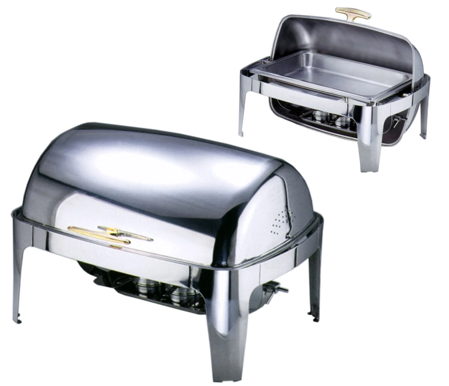 Roll-Top Chafing Dish 67x49x44cm mit zwei Brennbehältern