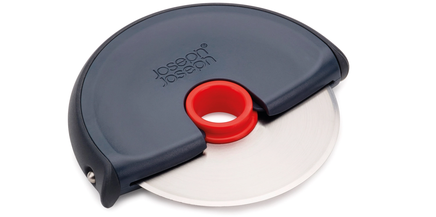 Disc roue à pizza avec protection en silicone, gris rouge